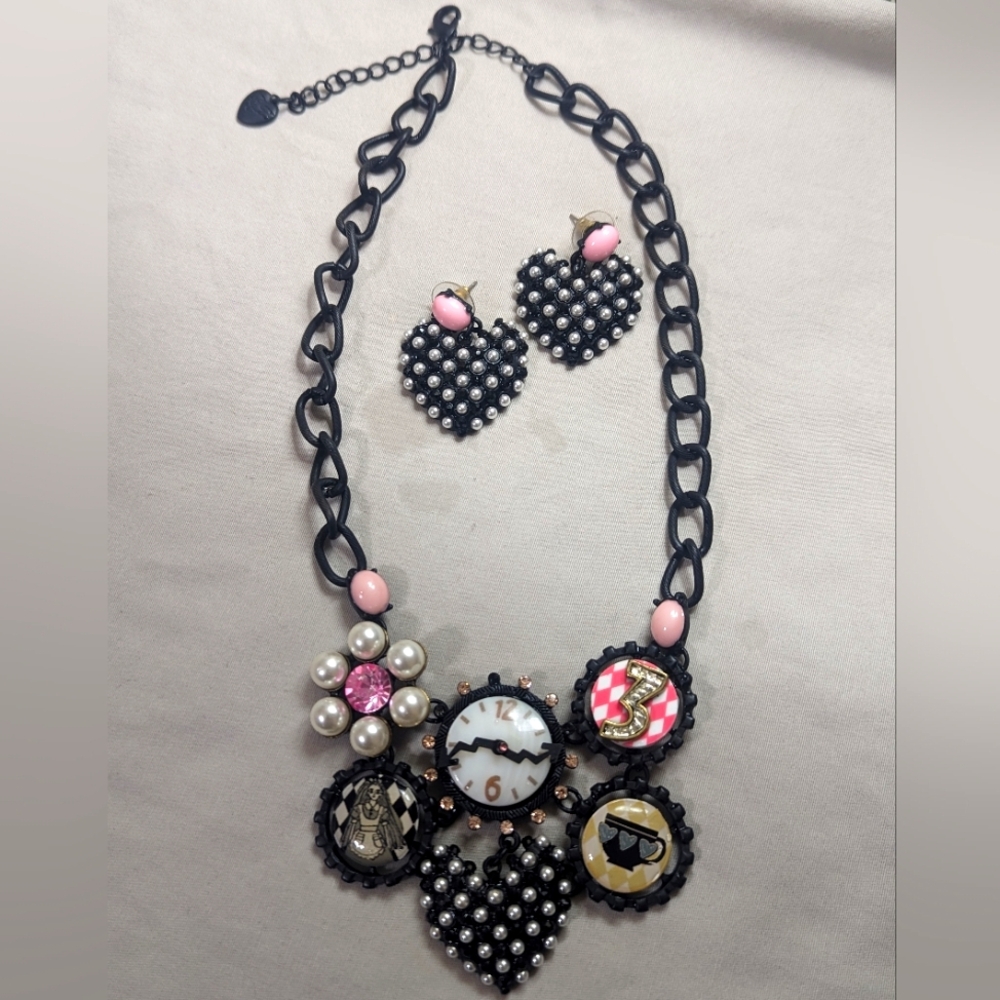 Betsy Johnson Necklace & Earrings